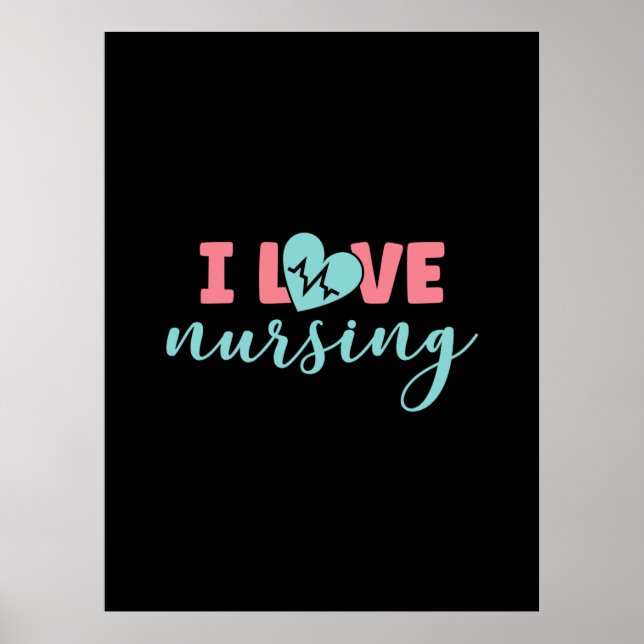 Affiche Nurse Gift | I Love Nursing (Devant)