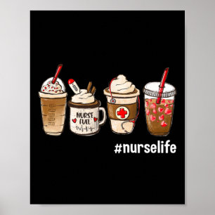Affiche Nurse Life Funny Coffee Nurses