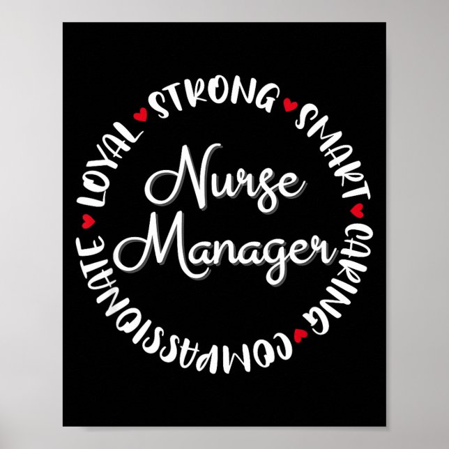 Affiche Nurse Manager Nurses Nursing Graduation Medical Lo (Devant)