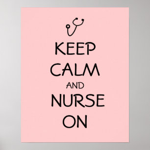 Affiche Nurse Poison Stéthoscope Keep Calm and Nurse On