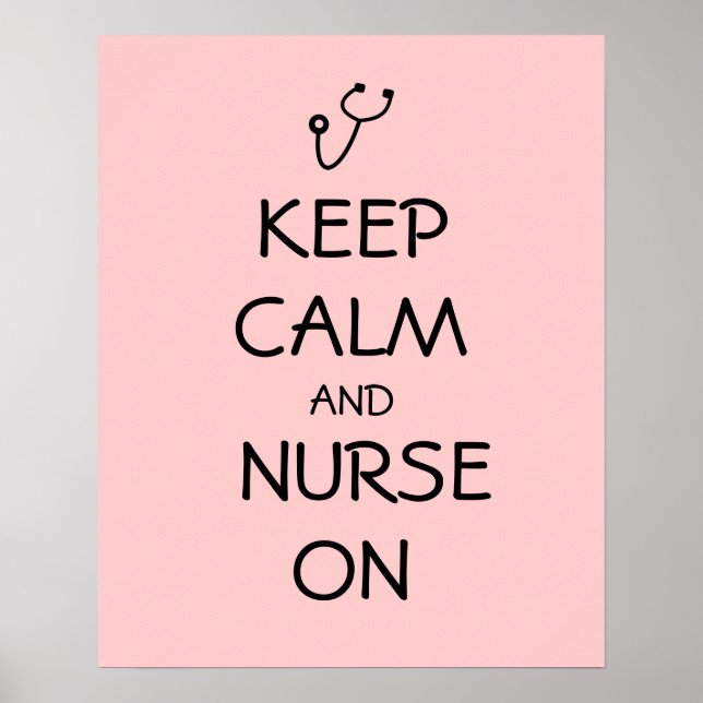 Affiche Nurse Poison Stéthoscope Keep Calm and Nurse On (Devant)