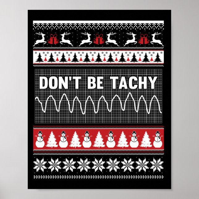 Affiche Nurse Ugly Christmas Sweater - Don't Be Tachy Swea (Devant)