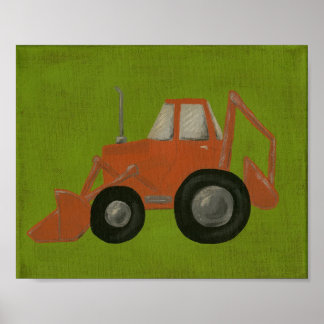 Affiche Nurserie Art Pelle de Construction