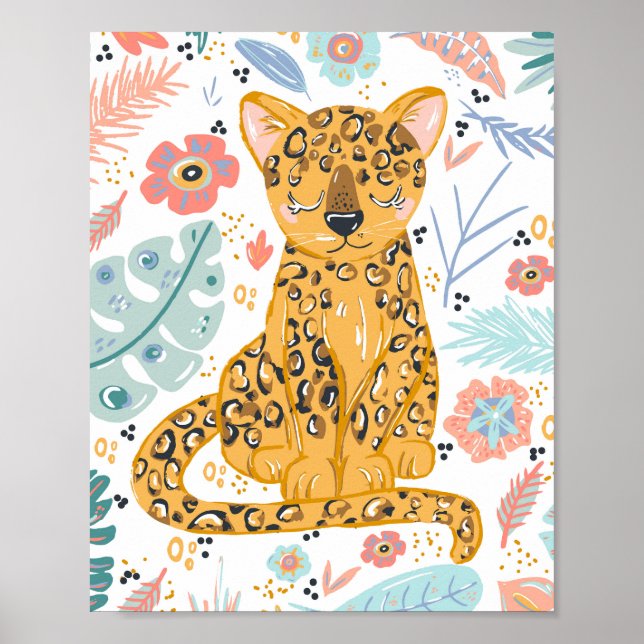 Affiche Nurserie Guépard Bébé (Devant)