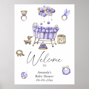 Affiche Nursery - baby shower de bienvenue
