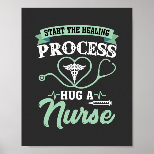 Affiche Nursing Life | Process Hug A Nurse (Devant)