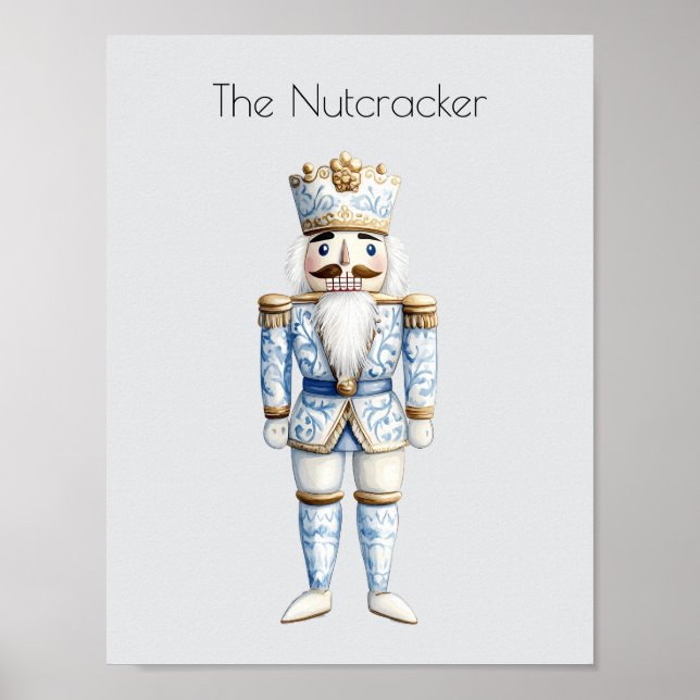 Affiche Nutcracker aquarelle Noël (Devant)