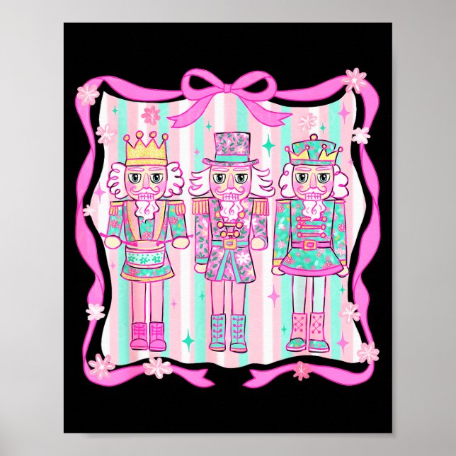 Affiche Nutcracker Coquette Nk Bow Xmas Holiday Merry Chri (Devant)