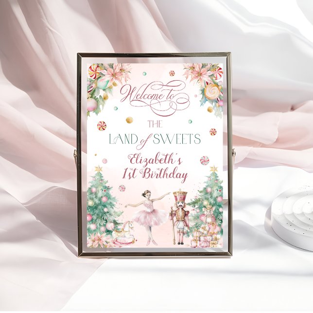 Affiche Nutcracker Land Of Sweet Birthday Party Welcome (Créateur téléchargé)