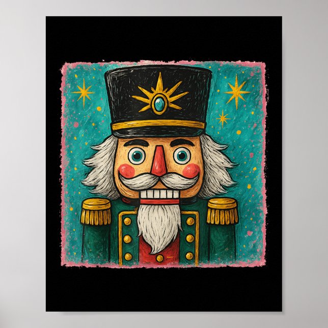 Affiche Nutcracker Merry Christmas Men Women Kids Painting (Devant)