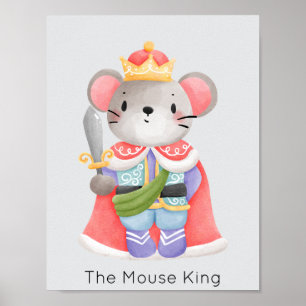 Affiche Nutcracker Souris King Pastel Noël