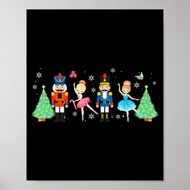 Affiche Nutcracker Squad Ballet Dance Merry Christmas Wome (Devant)