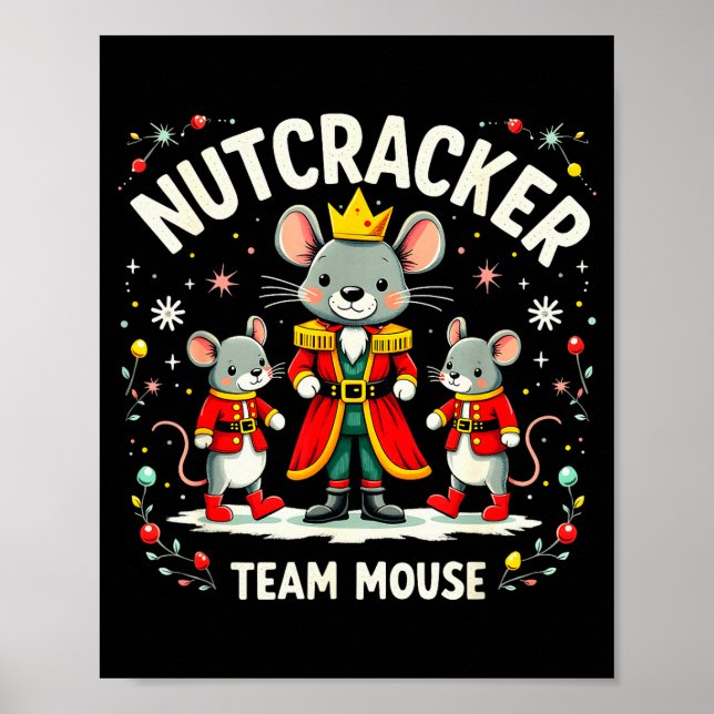 Affiche Nutcracker Team Mouse Christmas Ballet Gift Merry  (Devant)