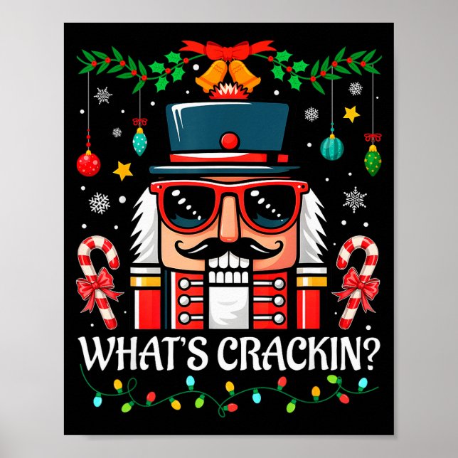 Affiche Nutcracker What's Crackin Funny Christmas Men Wome (Devant)