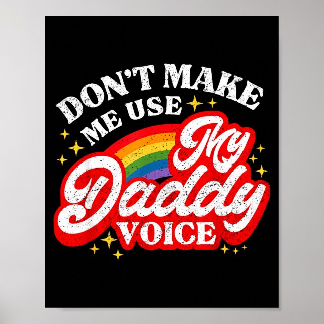 Affiche N'utilisez pas la voix de papa LGBT (Devant)