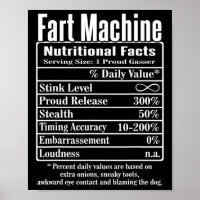 Nutrion Facts Machine Papa plaisante Drôle Farny