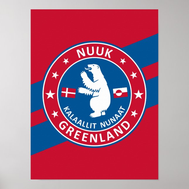 Affiche Nuuk du Groenland (Devant)