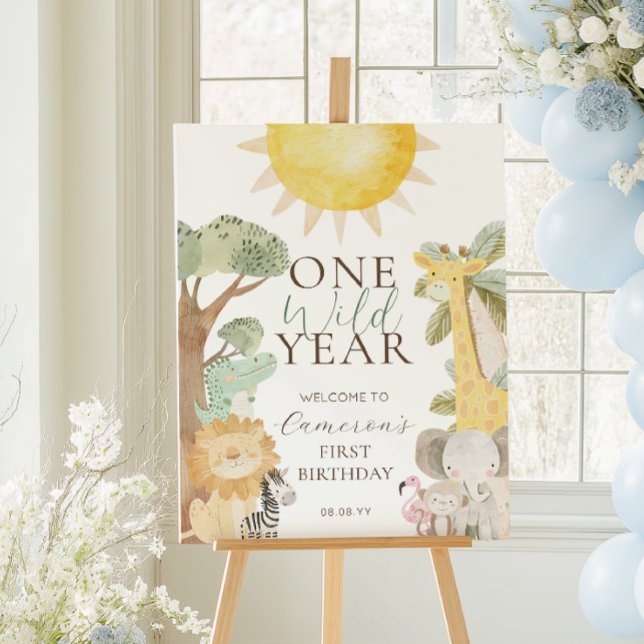 Affiche Nyala Safari Animaux Une année sauvage Premier ann (Créateur téléchargé)