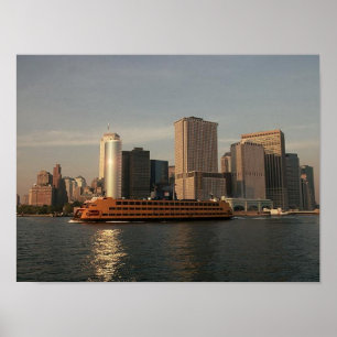 AFFICHE NYC~ dans les Tours jumelles et le SIFerry