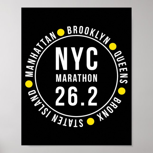 Affiche Nyc New York Souvenir Marathon Runner _1  (Devant)