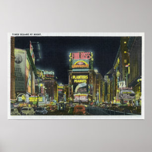 Affiche NYC, New YorkView of Times Square at Night # 2