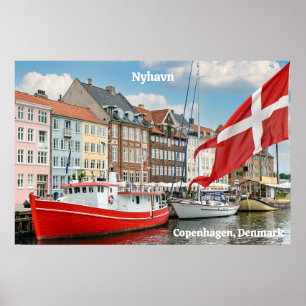 Affiche Nyhavn Copenhagen Danemark