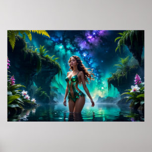 Affiche Nymphe de l'eau du lac galactique