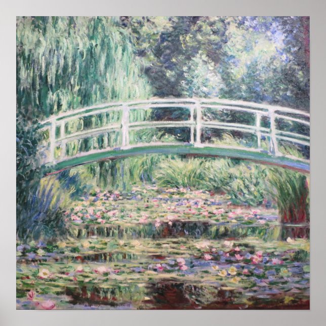 Affiche Nymphéas blancs | Claude Monet (Devant)