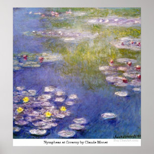 Affiche Nympheas chez Giverny par Claude Monet