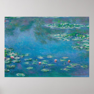 Affiche Nymphéas - Nymphéas d'eau par Claude Monet