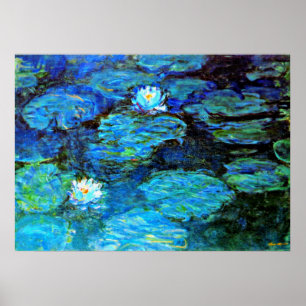 Affiche Nymphéas, peinture d'art fin