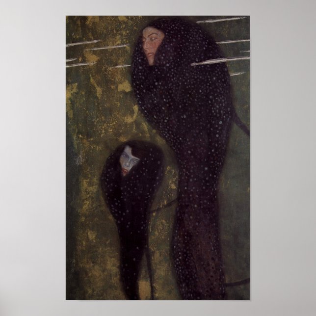 Affiche Nymphes d'eau (Poisson d'argent) — Gustav Klimt (Devant)