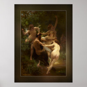 Affiche Nymphes et Satyr par William-Adolphe Bouguereau