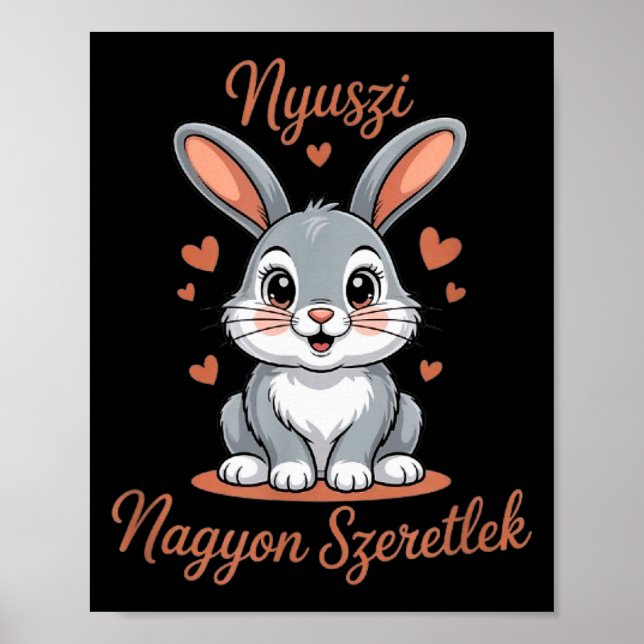 Affiche Nyuszi, mon lapin - Szeretlek, je t'aime !  (Devant)