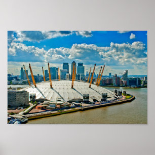 Affiche O2 Arena River Thames Londres UK