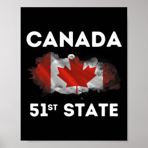 Affiche O Canada 51e État Funny Trump Canada maillot de mè