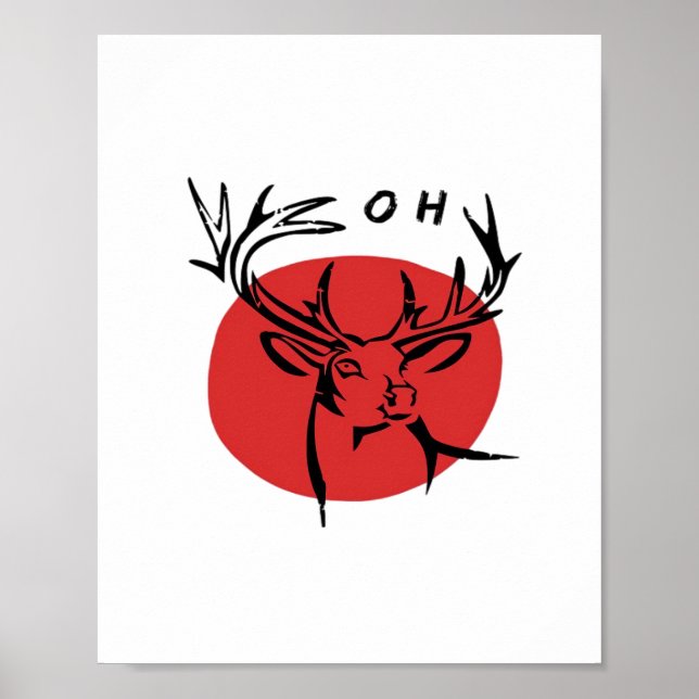 Affiche O Cher O Cher Design Classique Rétro Rouge  (Devant)