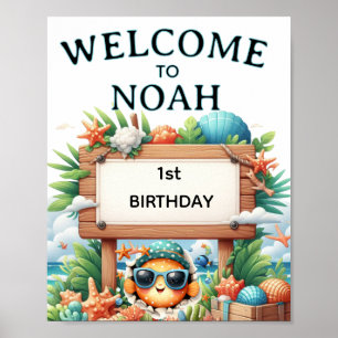 Affiche O-fish-ally Une fête d'anniversaire