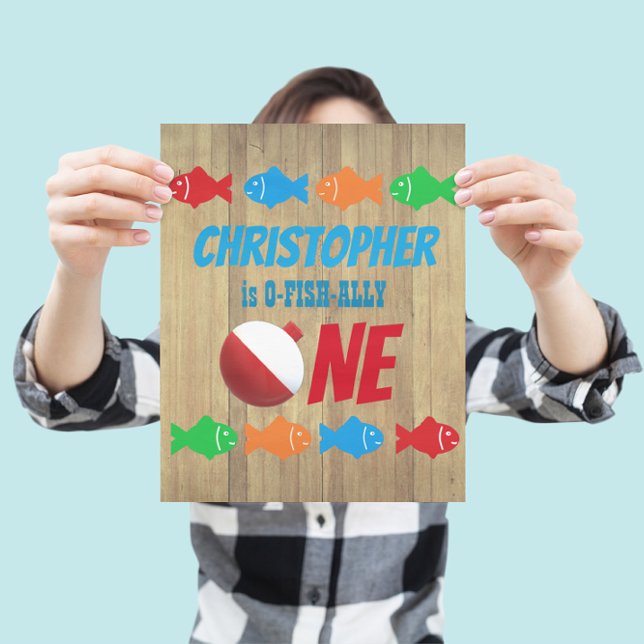 Affiche O-Fish-Ally Une pêche 1er anniversaire (Créateur téléchargé)