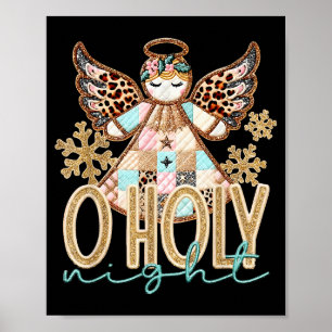 Affiche Ô Nuit Sainte Ange Patchwork Chrétien Jésus Christ