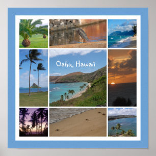 Affiche Oahu, Hawaii