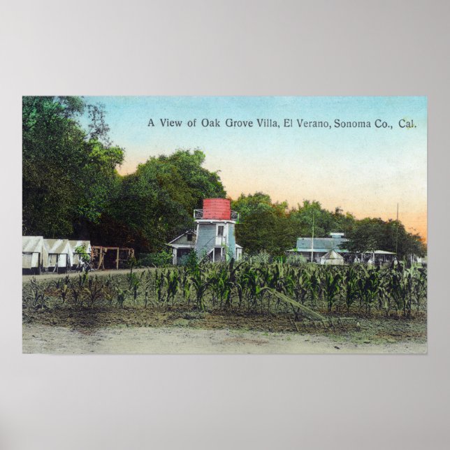 Affiche Oak Grove Villa SceneEl Verano, CA (Devant)