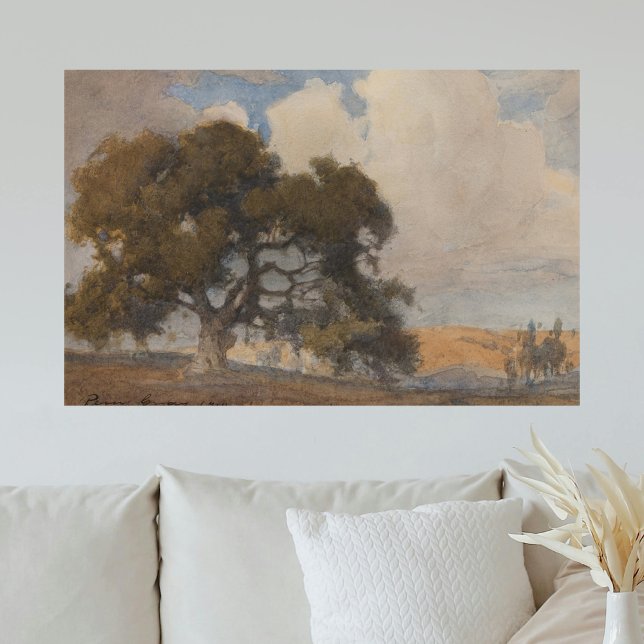 Affiche Oak Tree (1910) - Aquarelle Vintage majestueuse (Créateur téléchargé)