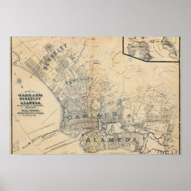 Affiche Oakland, Berkeley, Alameda (Devant)