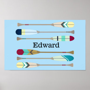 Affiche Oars de style vintage