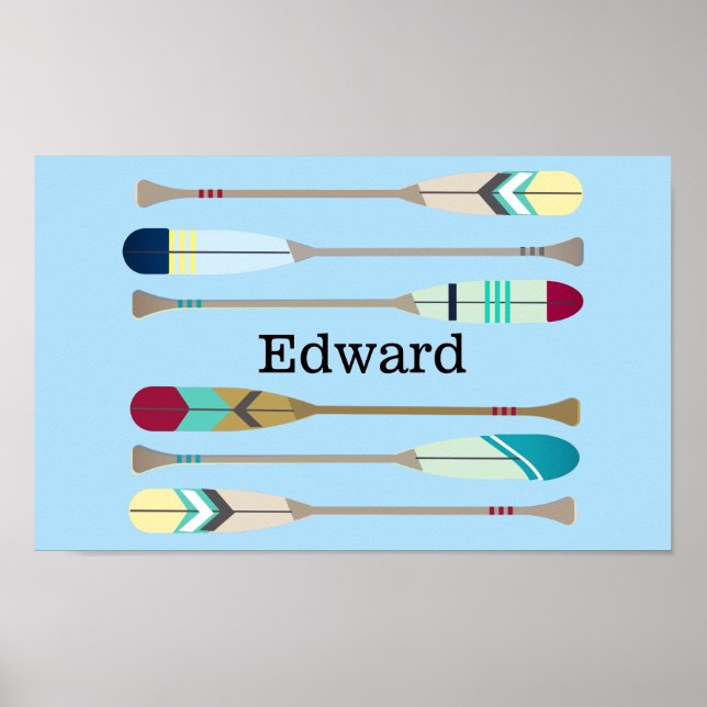 Affiche Oars de style vintage (Devant)