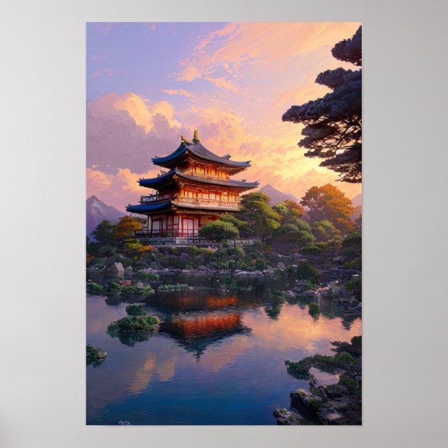 Affiche Oasis de calme au bord de la rivière (Devant)