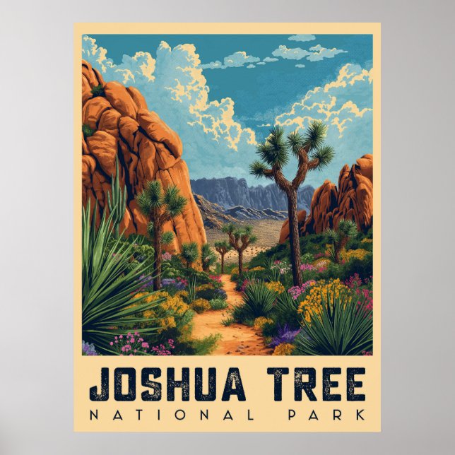 Affiche Oasis du désert : Parc national de Joshua Tree (Devant)
