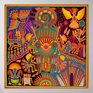 Affiche Oaxaca Mexico Mexican Mayan Tribal Art boho Travel