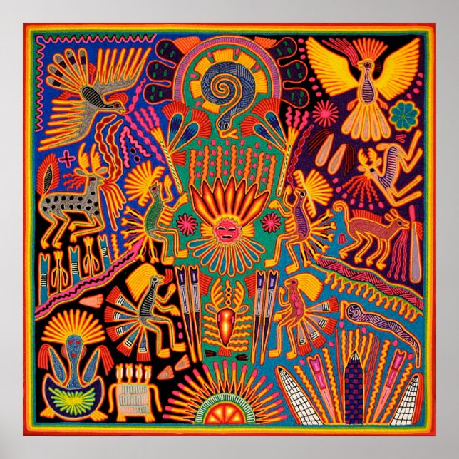 Affiche Oaxaca Mexico Mexican Mayan Tribal Art boho Travel (Devant)